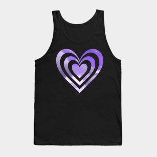 Pink Sky Heart Shape Tank Top